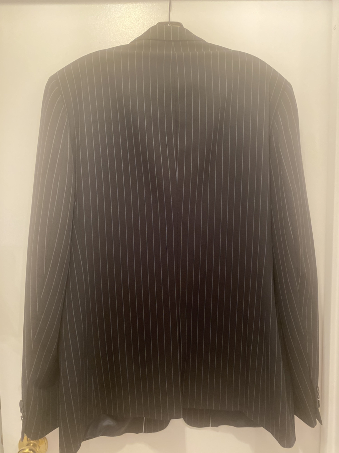 Like new mens pin stripe blazer size 54 or large - photo 2
