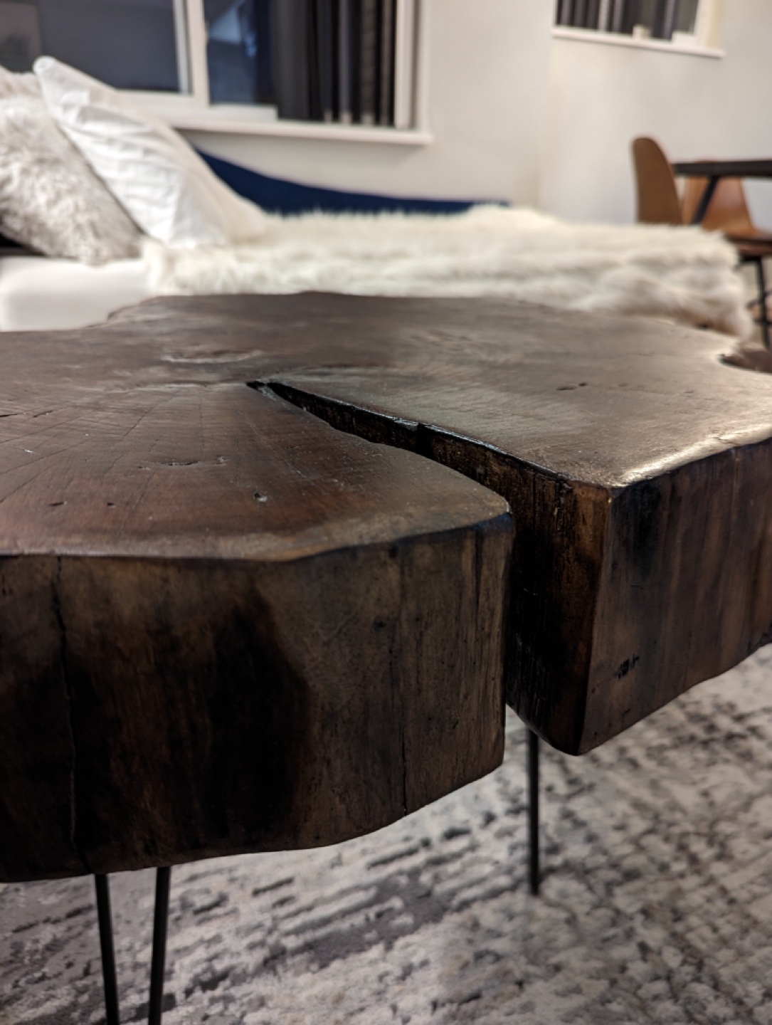 Hand Crafted Solid Walnut Coffee Table. image indicator(5)