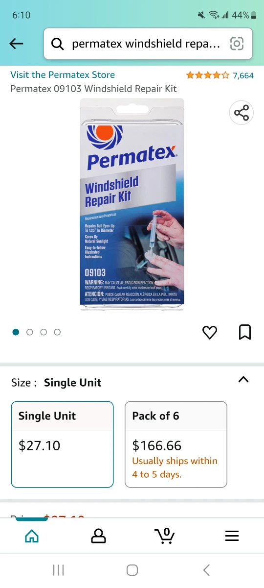 NEW UNOPENED Permatex Windshield Repair thumbnail