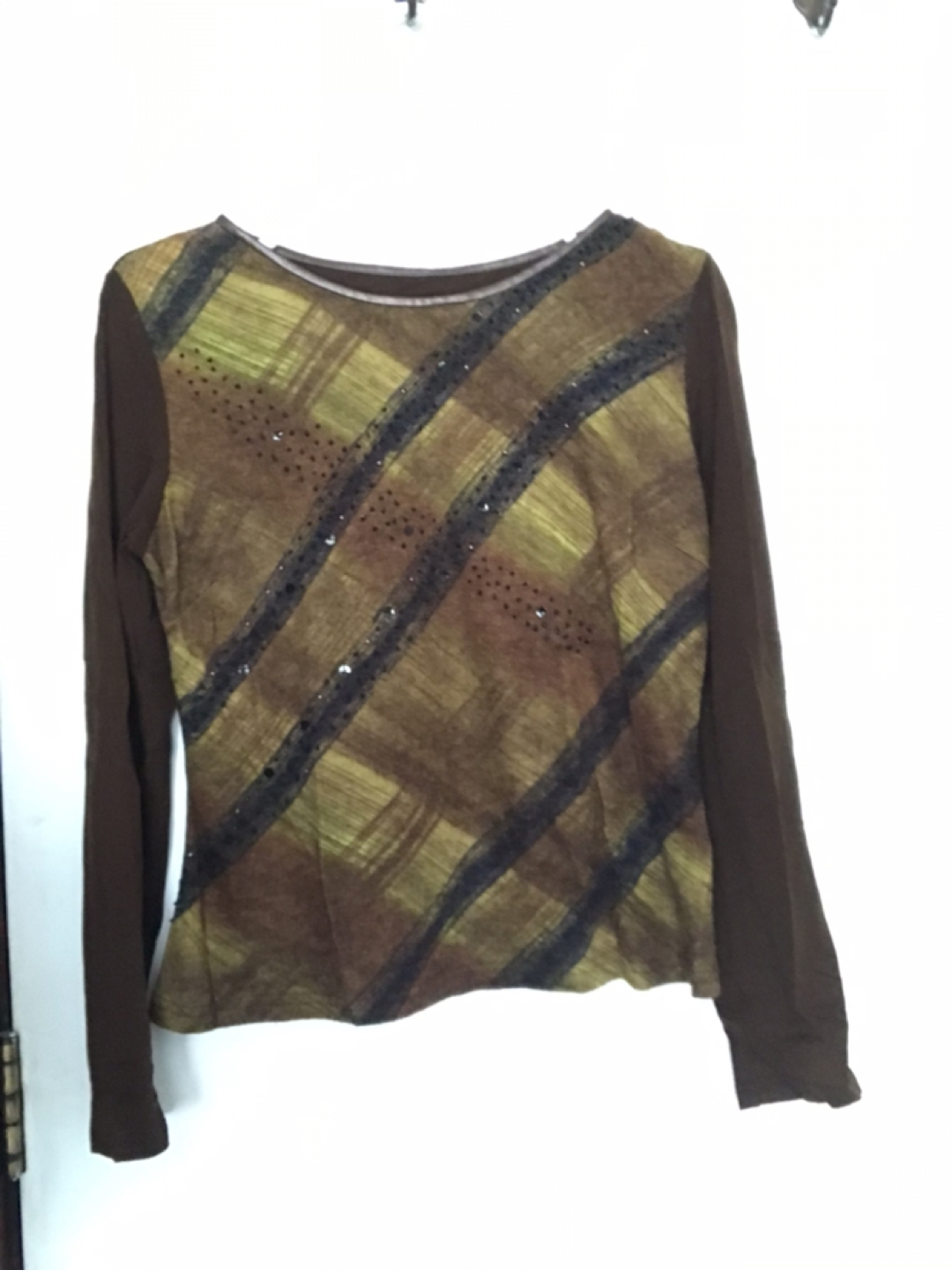 Brown beaded top - photo 2