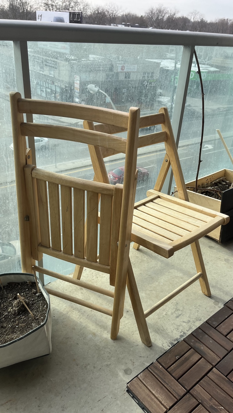 Wooden foldable patio chairs 💸 thumbnail