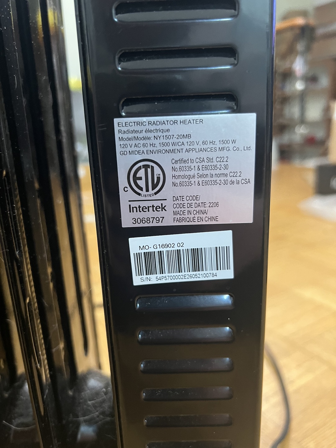 Pelonis Electric Radiator Heater
