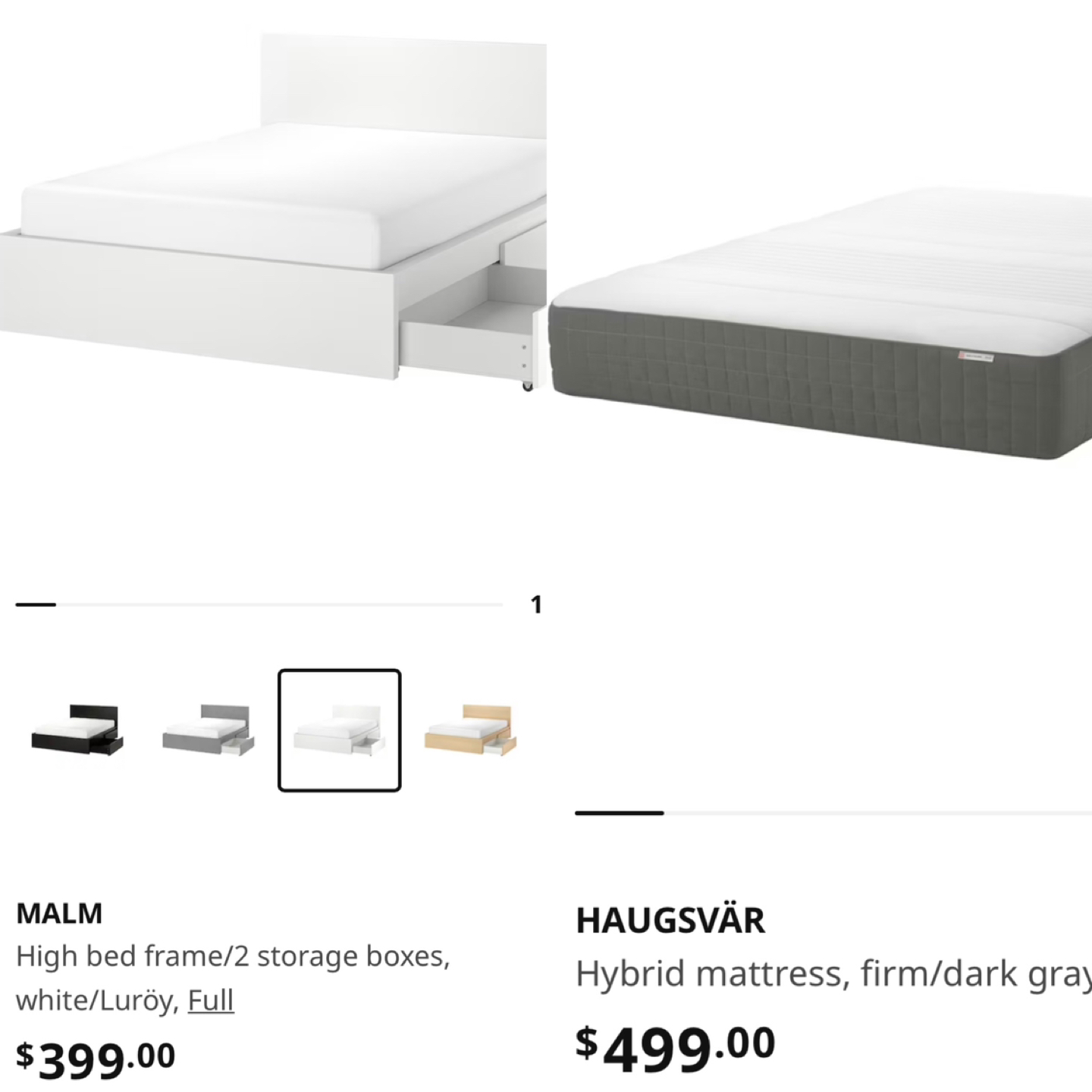 Full-size IKEA Bed Frame+Mattress