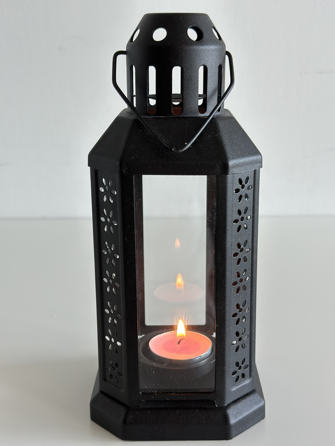 IKEA Lantern f/tea light, black thumbnail