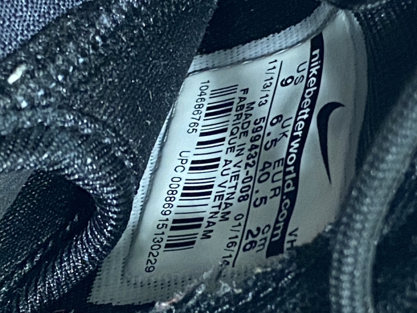 Nike Sneakers Runners Black Size 9 image indicator(7)