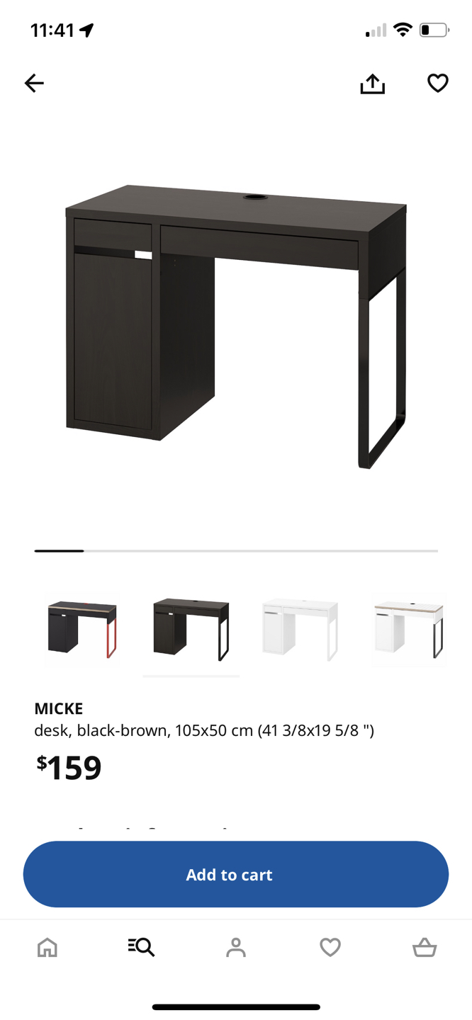 IKEA computer desk MICKE thumbnail