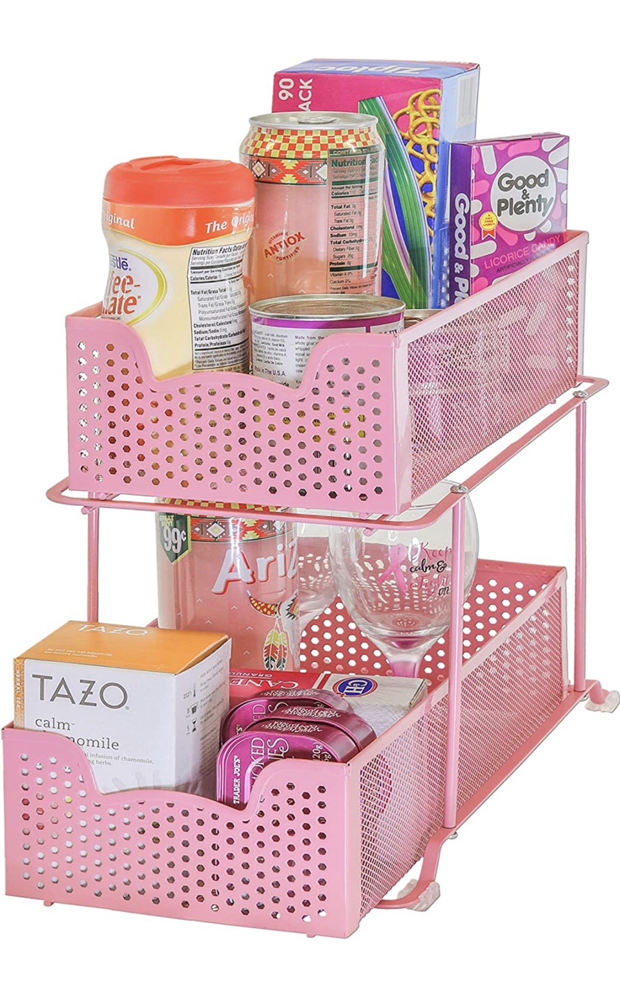 Simple Houseware 2 Tier Sliding Cabinet Basket