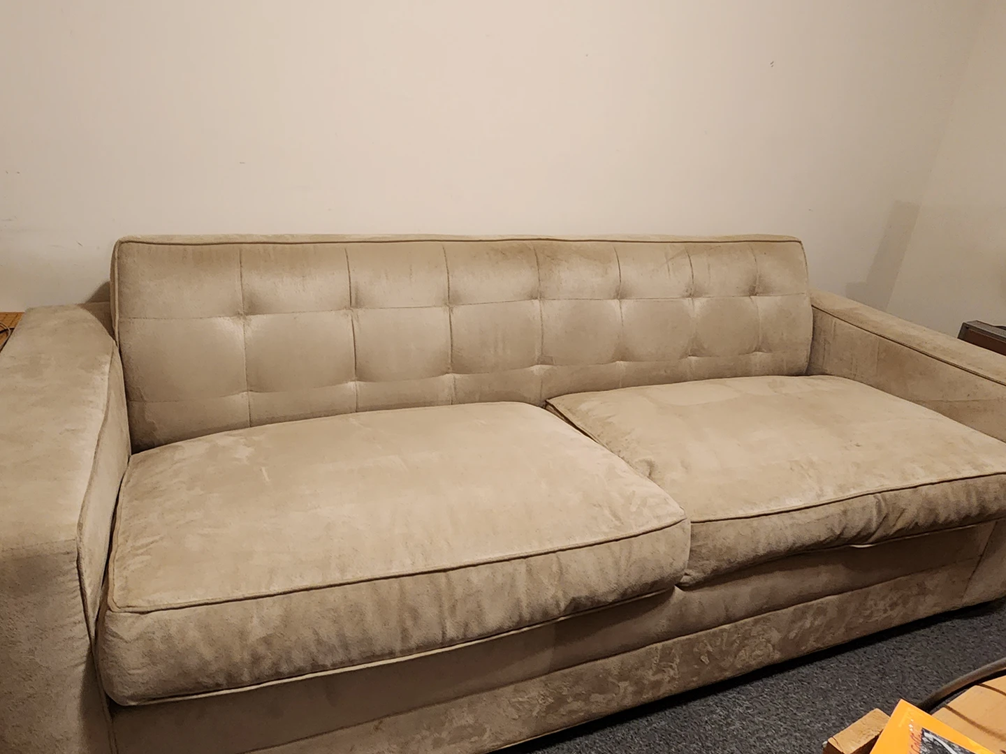 Mitchell Gold Suede Sleeper Sofa - photo 2