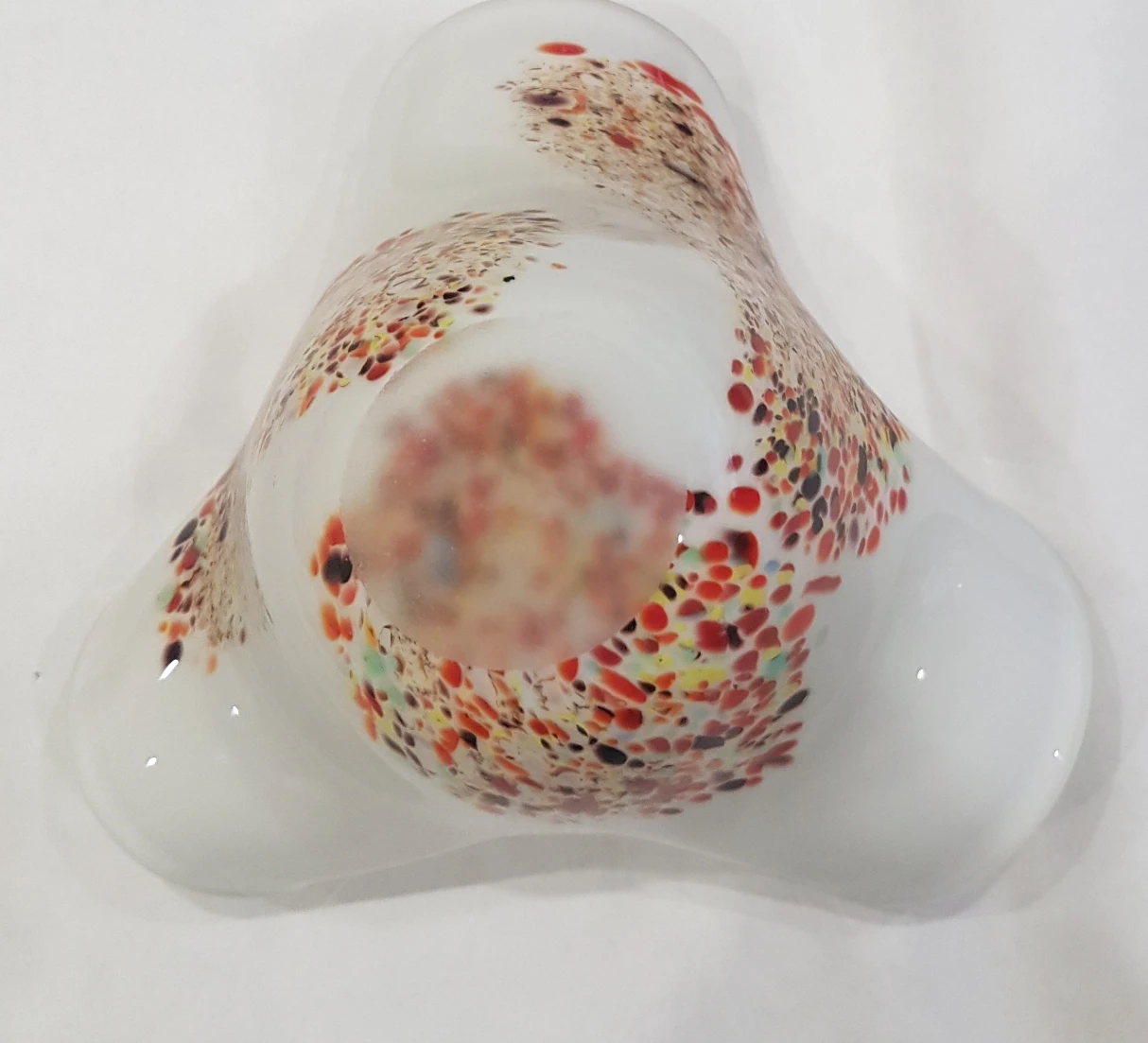 Murano Abstract  Multicolored Italian Art Glass Bowl image indicator(6)