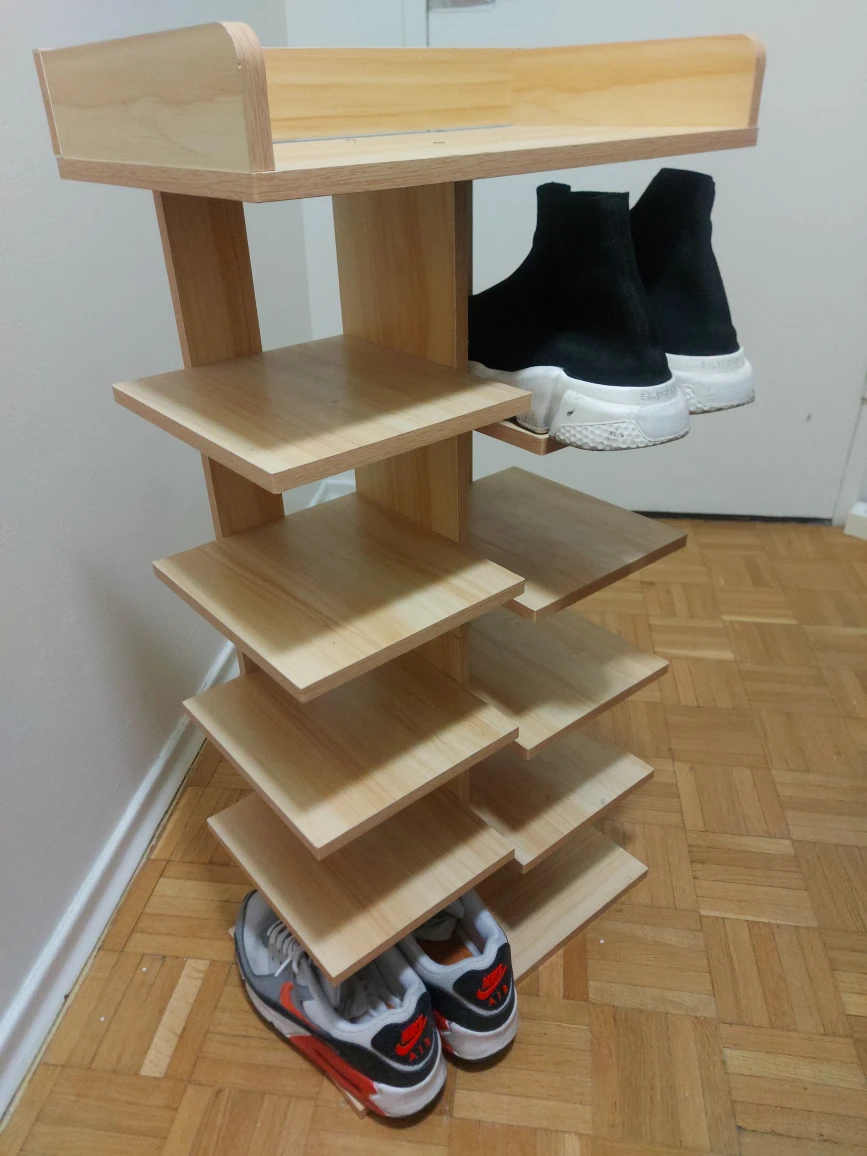 wooden shoe rack - photo 3