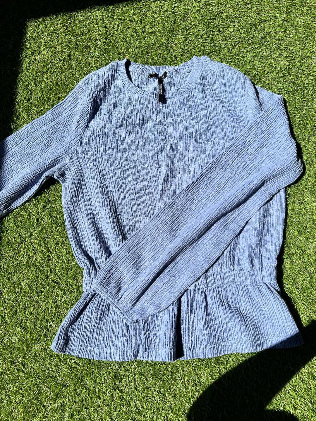 DYNAMITE Simple Blouse (Blue/Beige) - photo 3