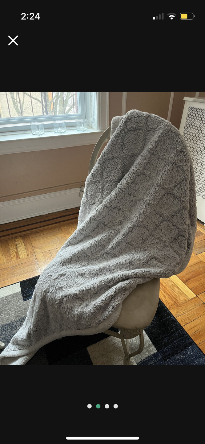 Gray multi throw blanket - photo 2