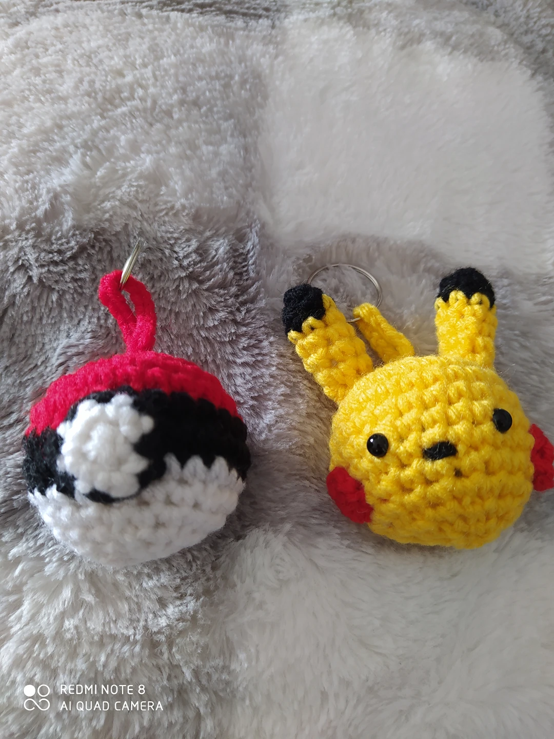PokeBall and Pikachu keychain set