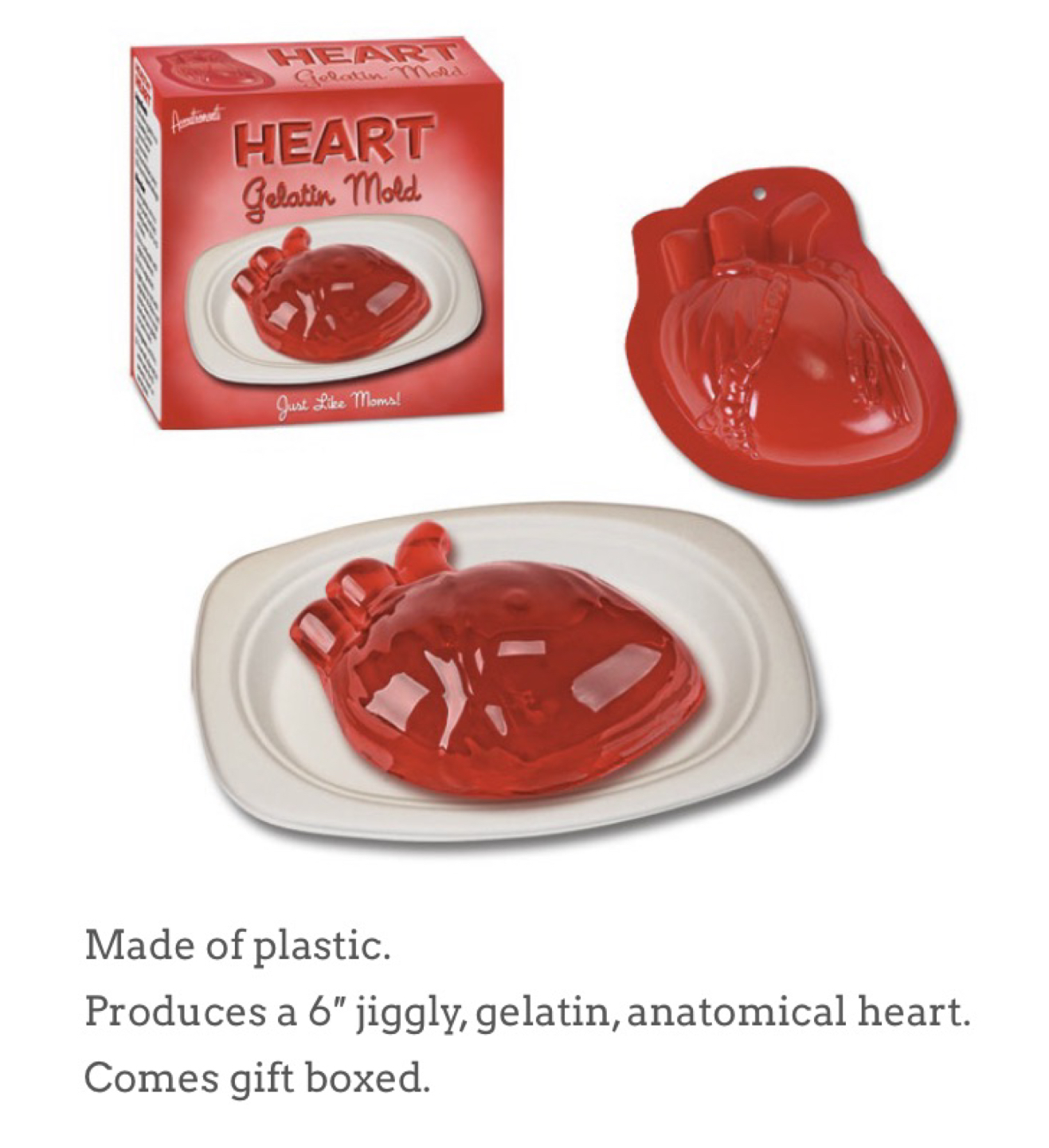 Anatomical Heart Gelatin Jello Mold - Accoutrements 12094 thumbnail