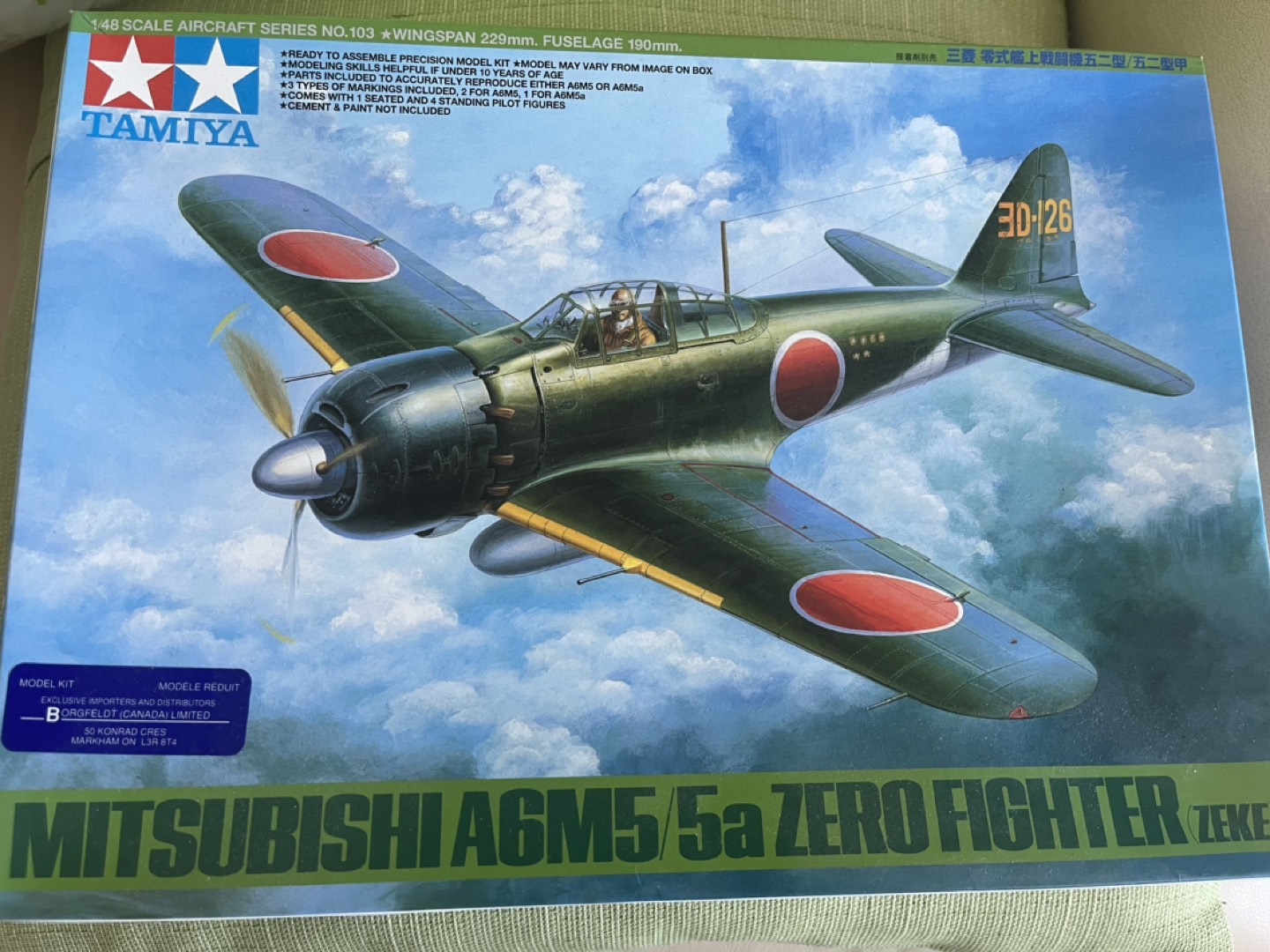 Tamiya A6M5 model, brand new
