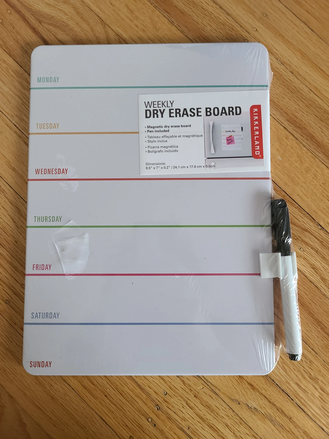 Magnetic dry erase board weekly calendar thumbnail