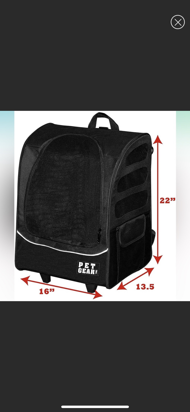 Roller Backpack for Cats/Dogs With Tether & Extendable Handle image indicator(4)