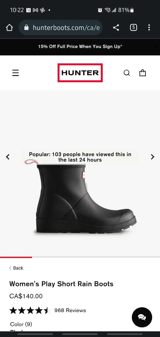 BRAND NEW womens size 7 Hunter short rain boots with socks - photo 5