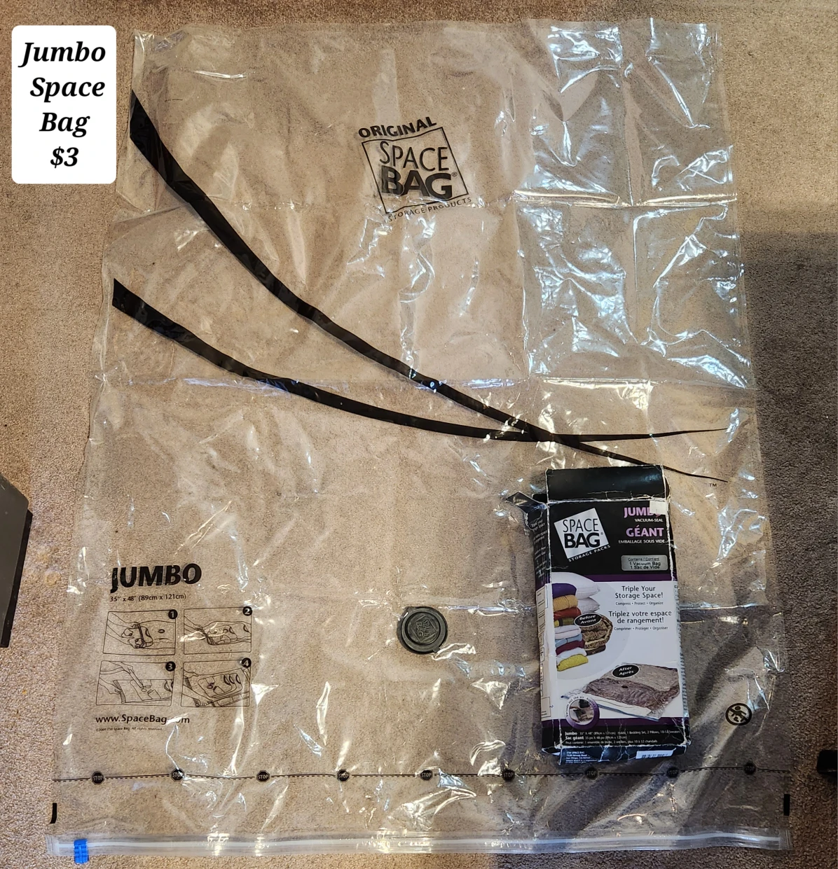 Jumbo Space Saver Storage Bag FREE thumbnail