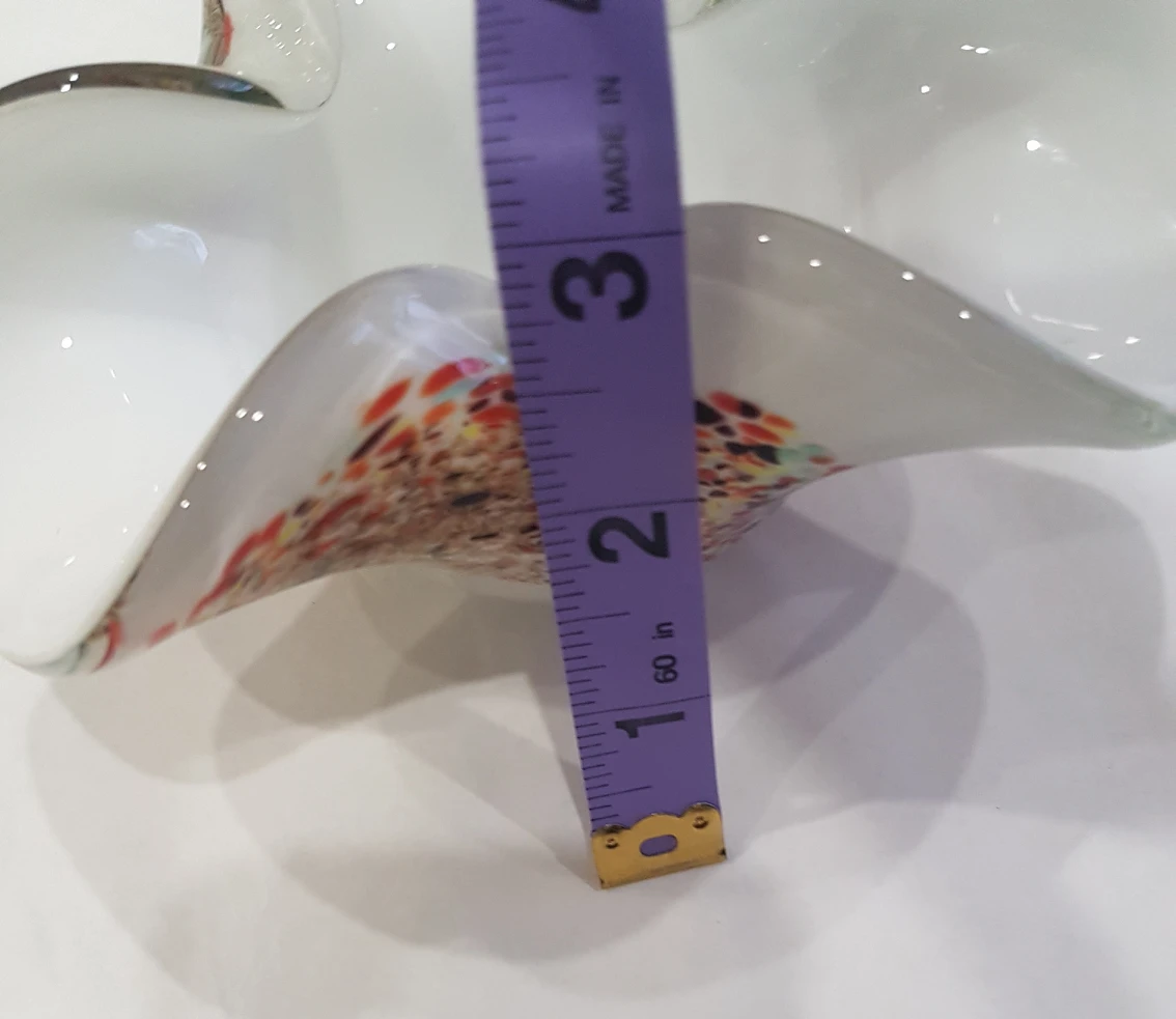 Murano Abstract  Multicolored Italian Art Glass Bowl image indicator(5)