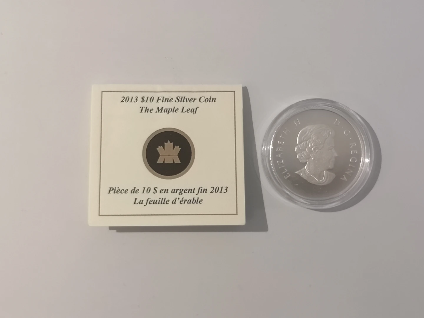 RCM 2013 $10 Fine Silver Coin - The Maple Leaf - photo 2