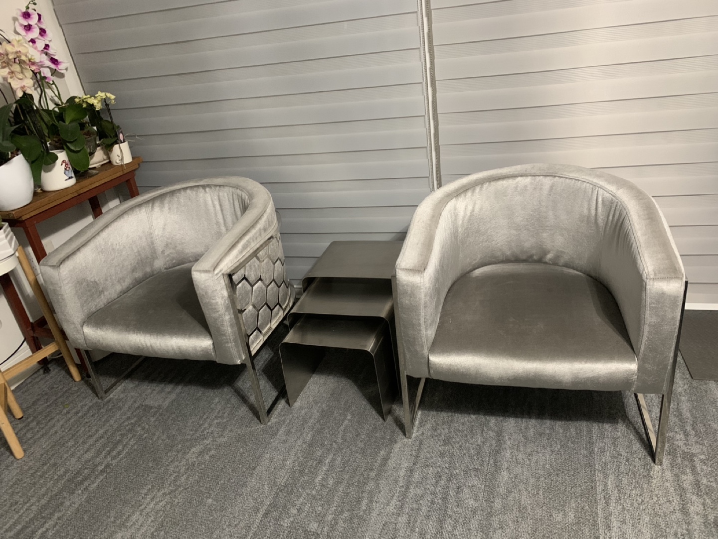 honeycomb accent chair grey - photo 3