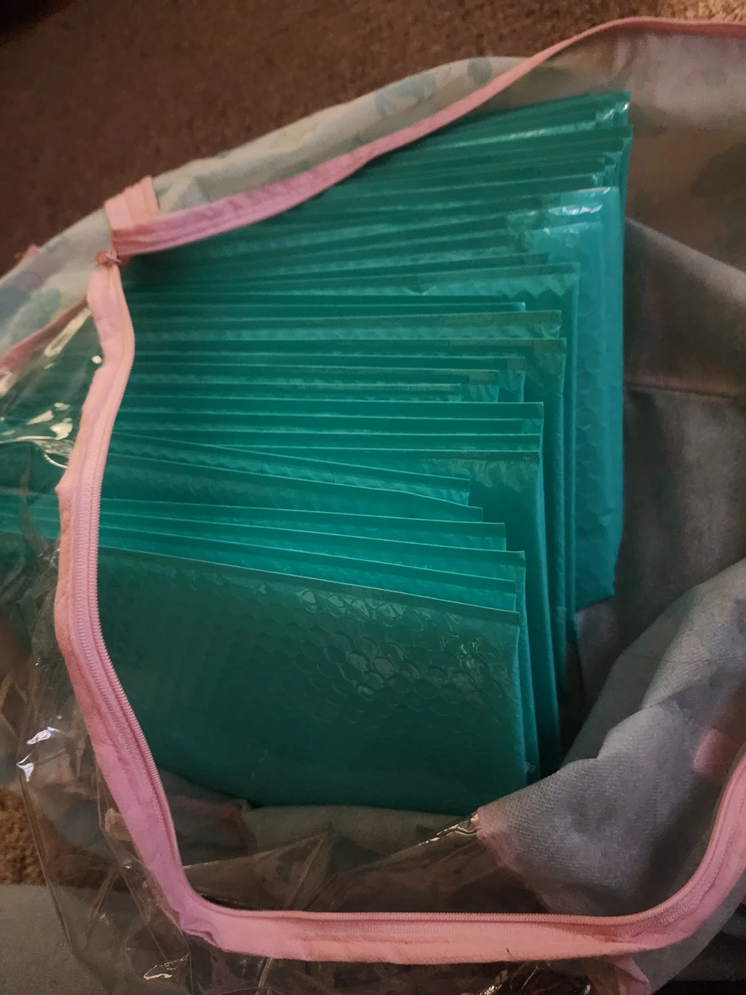 36/ Light blue poly bubble mailer foot tall x 6in wide image indicator(3)