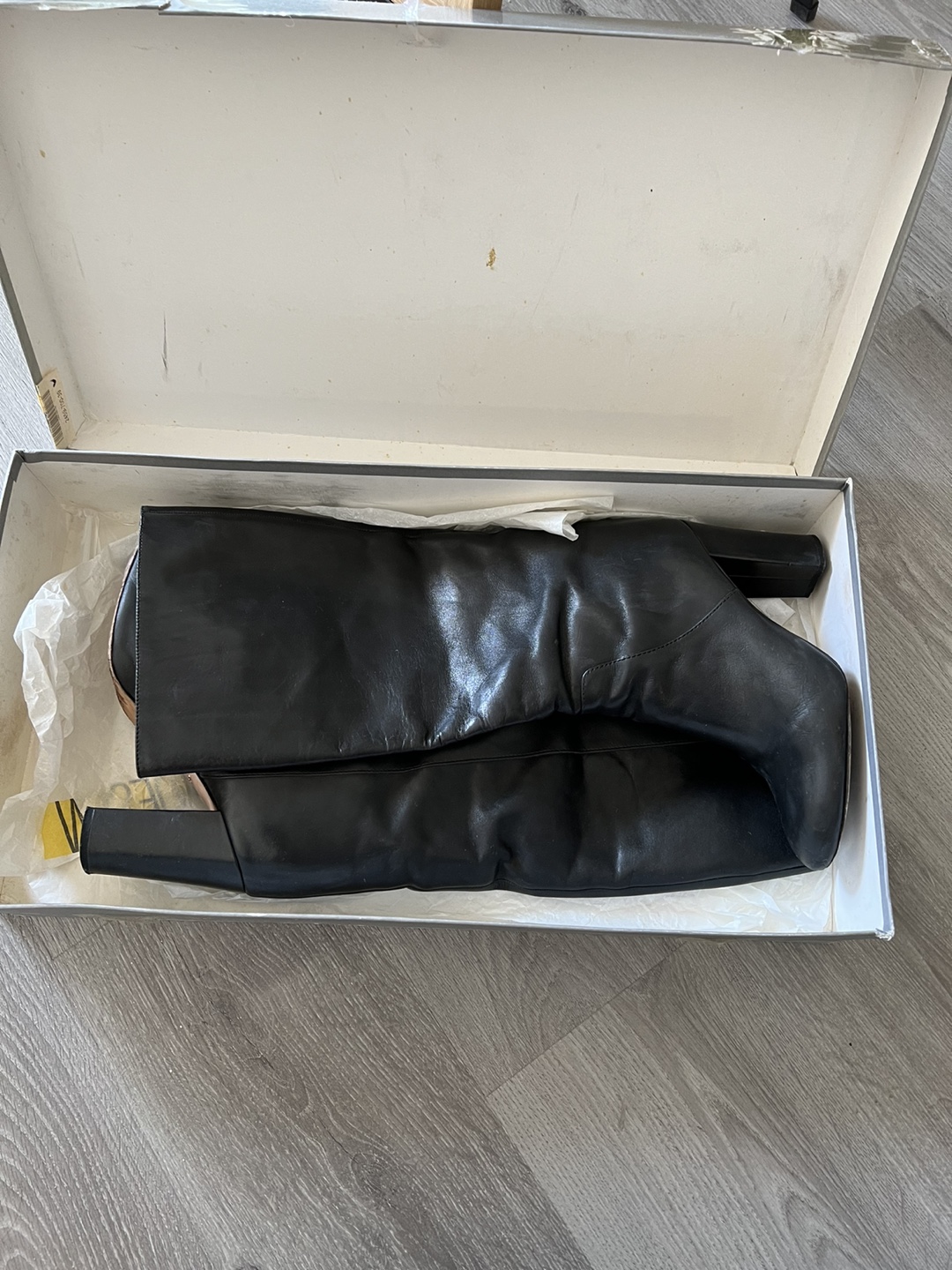 MOVING: Vince Camuto genuine leather high heel knee boots image indicator(2)