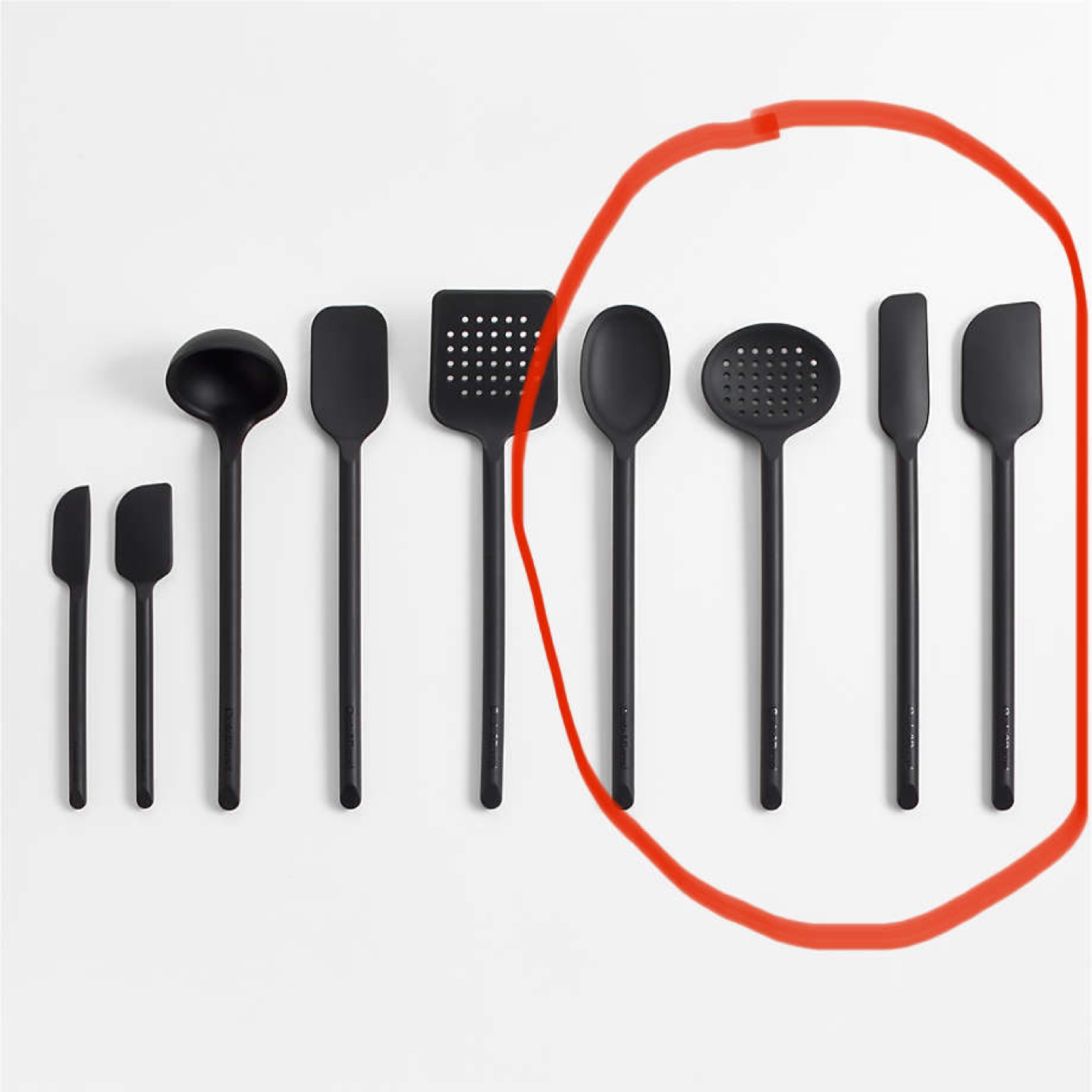 Crate & Barrel Black Silicone Utensils