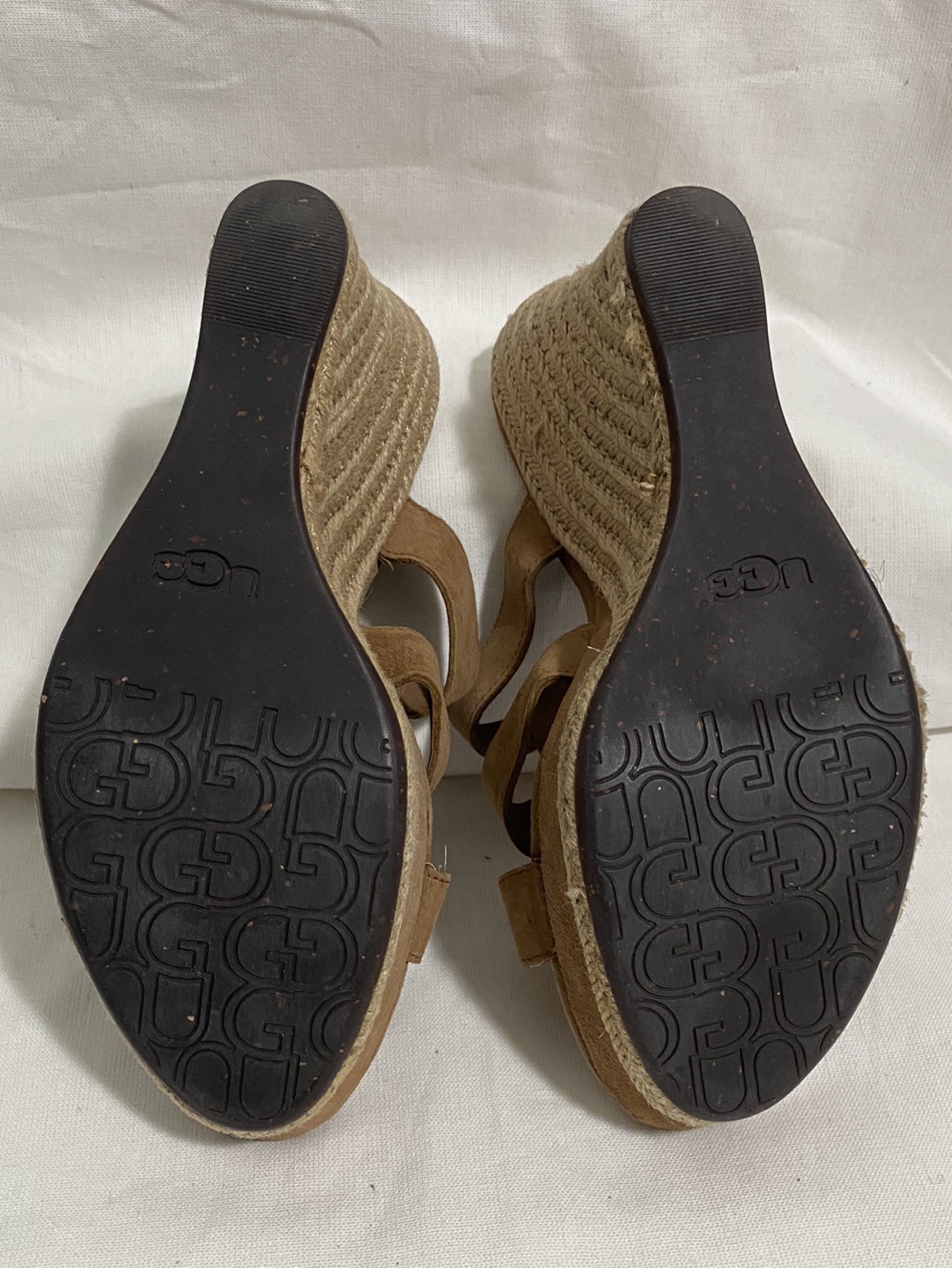 UGG Suede Espadrille Wedge Sandals Size 9 image indicator(7)