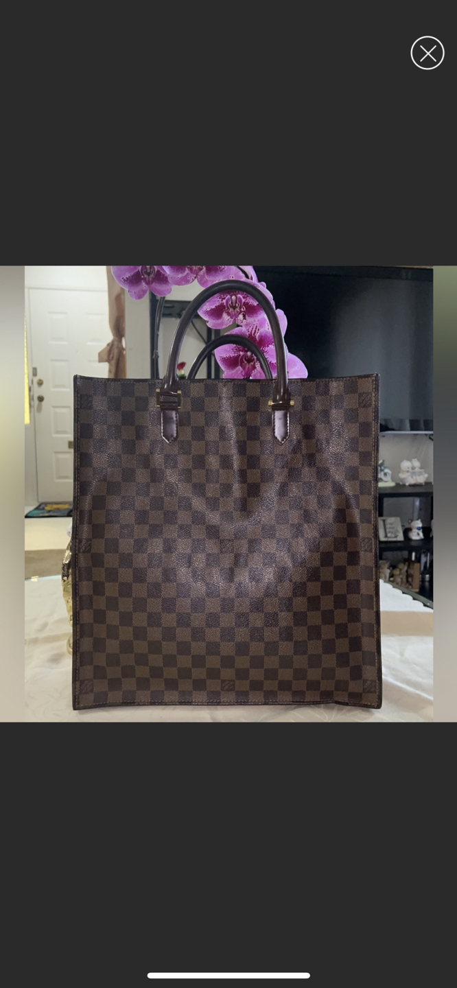 Authentic Louis Vuitton Sac Plat Damier Ebene - photo 2