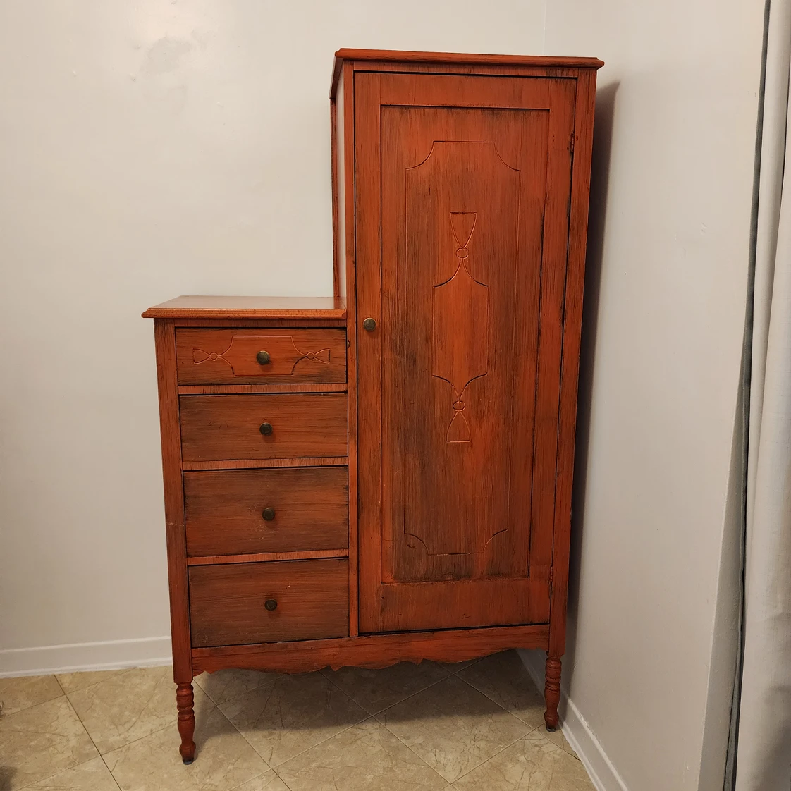 DISTRESSED STORAGE CABINET/WARDROBE ~ SOLID WOOD thumbnail
