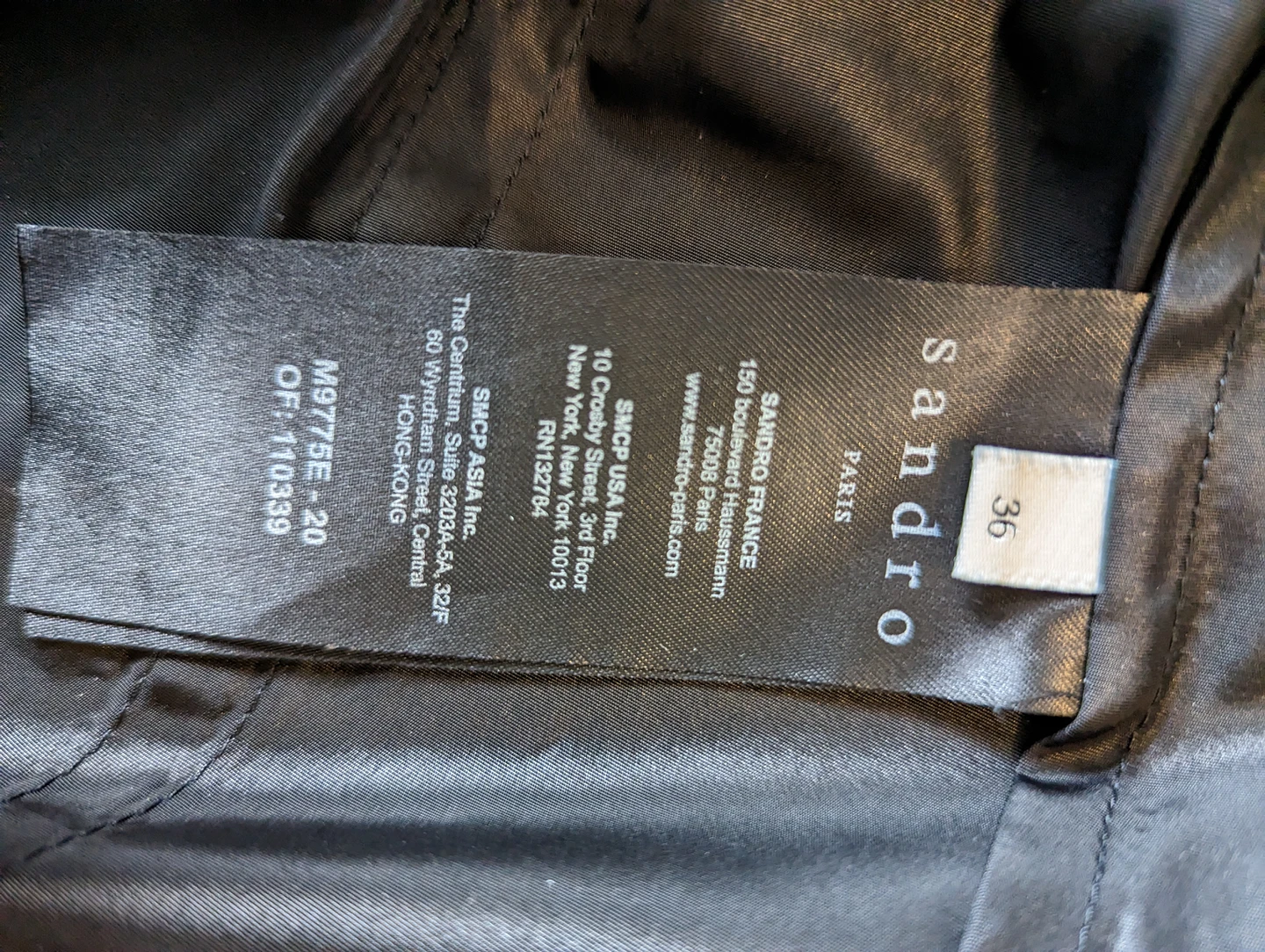 Sandro Paris Black Mario Hooded Mid Length Windbreaker Jacket image indicator(4)