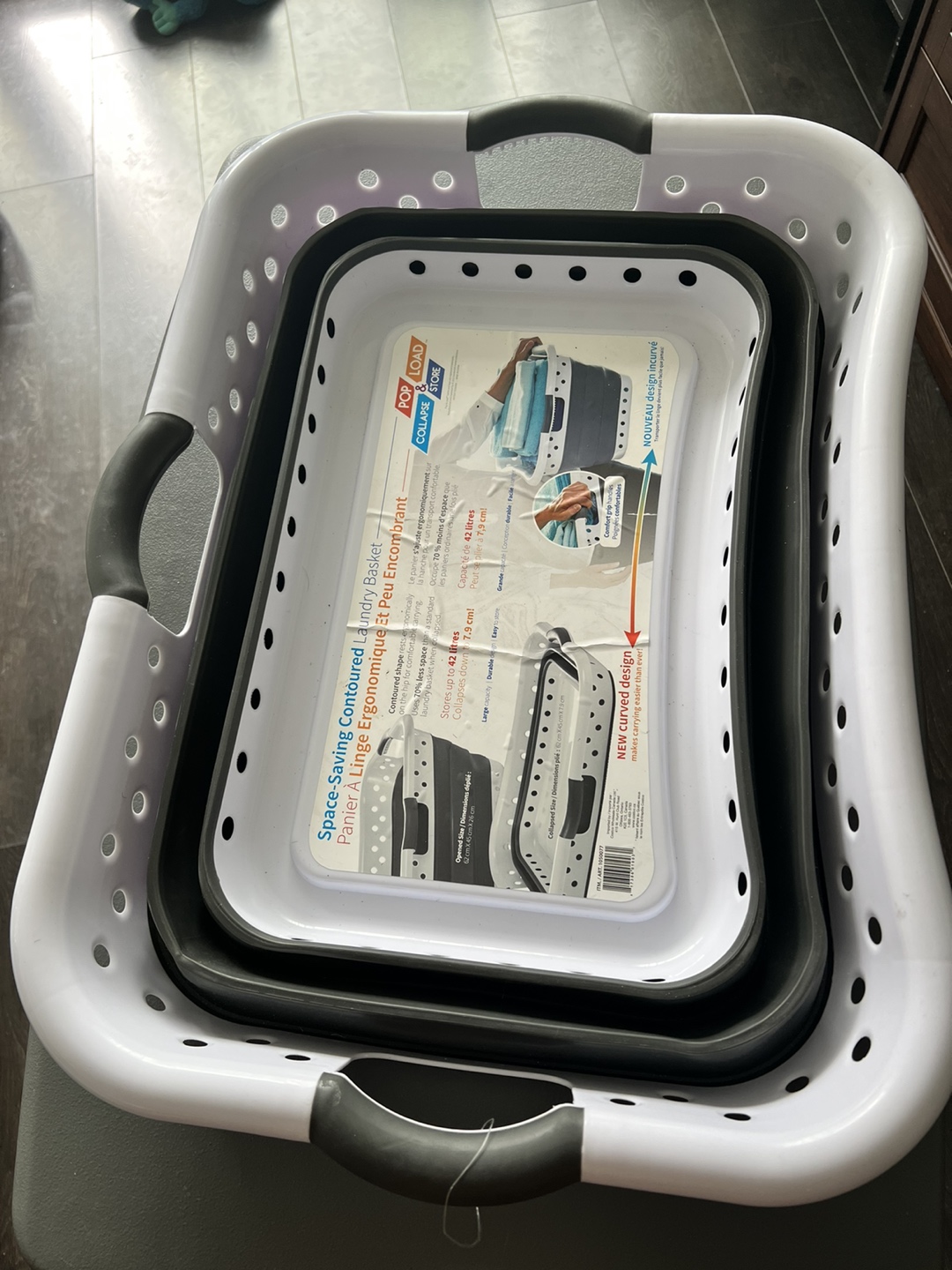 Collapsible laundry basket - photo 3