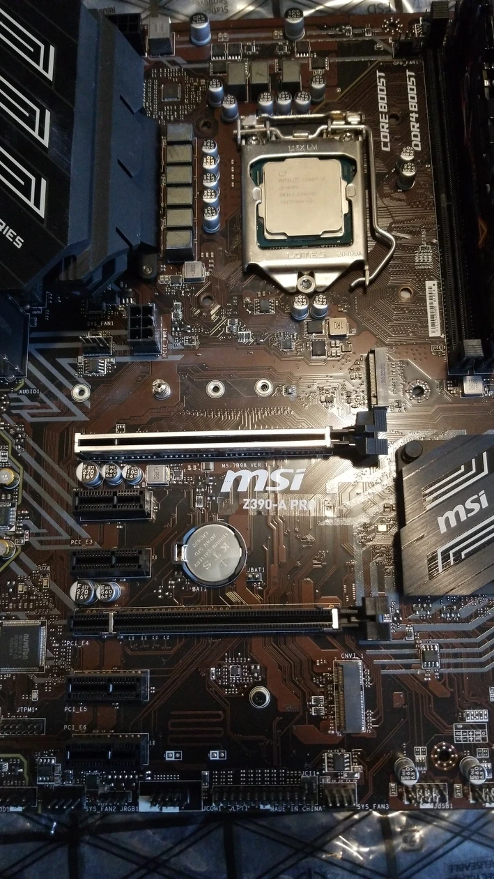 Msi Z390-A PRO motherboard with ram