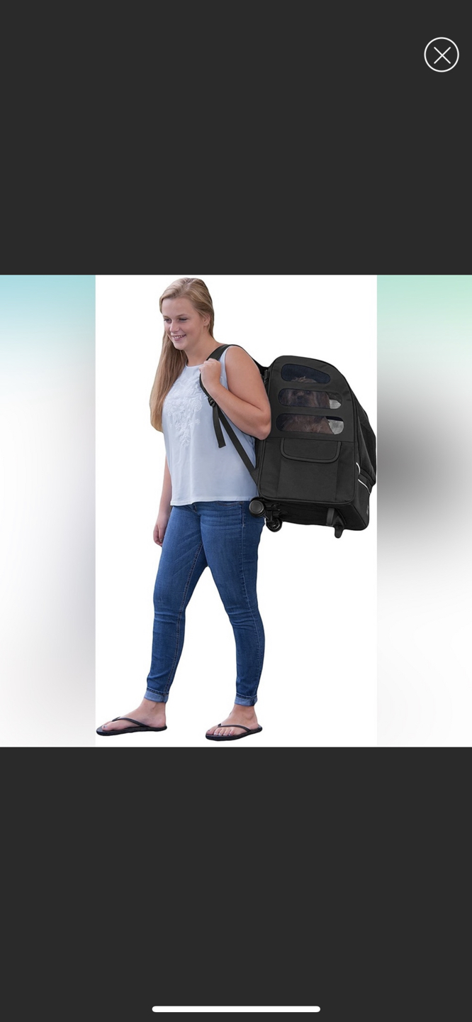 Roller Backpack for Cats/Dogs With Tether & Extendable Handle image indicator(7)