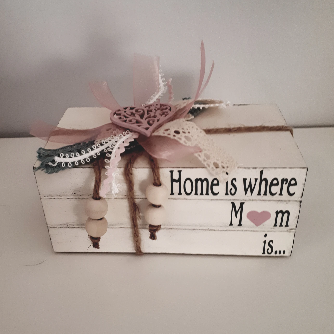 Great for Mother's Day...Shabby Chic Country Stacked Faux Books