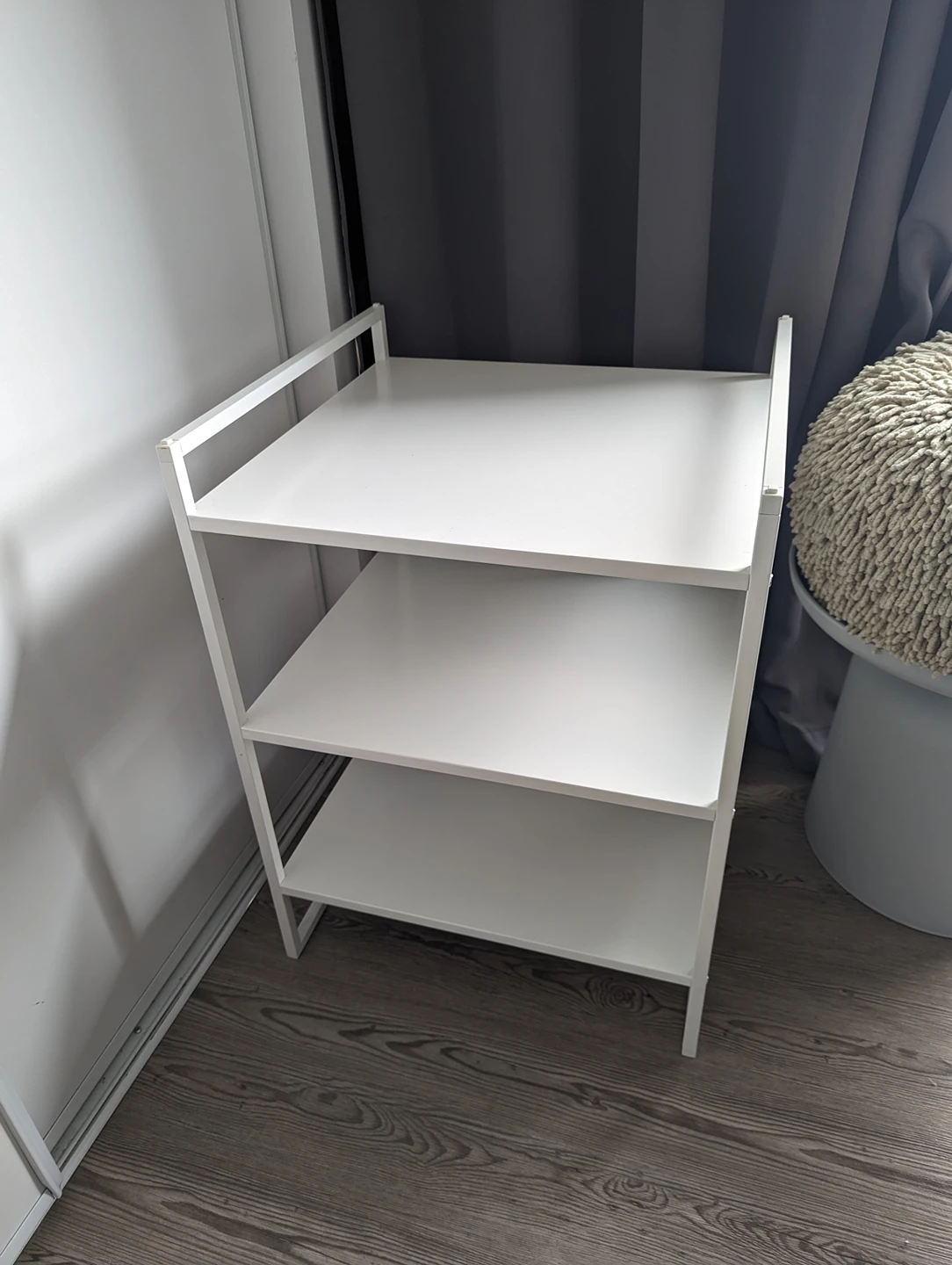 2 IKEA White Metal Shelving Jonaxel