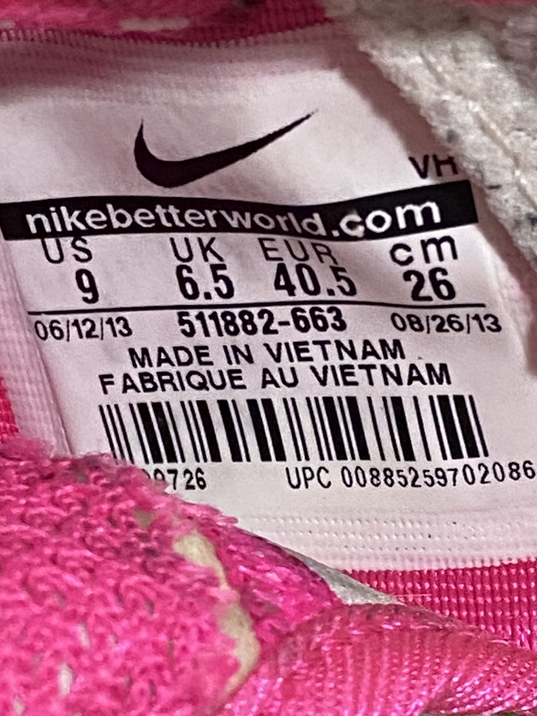 Nike Pink Net Sneakers Runners Size 9 image indicator(7)