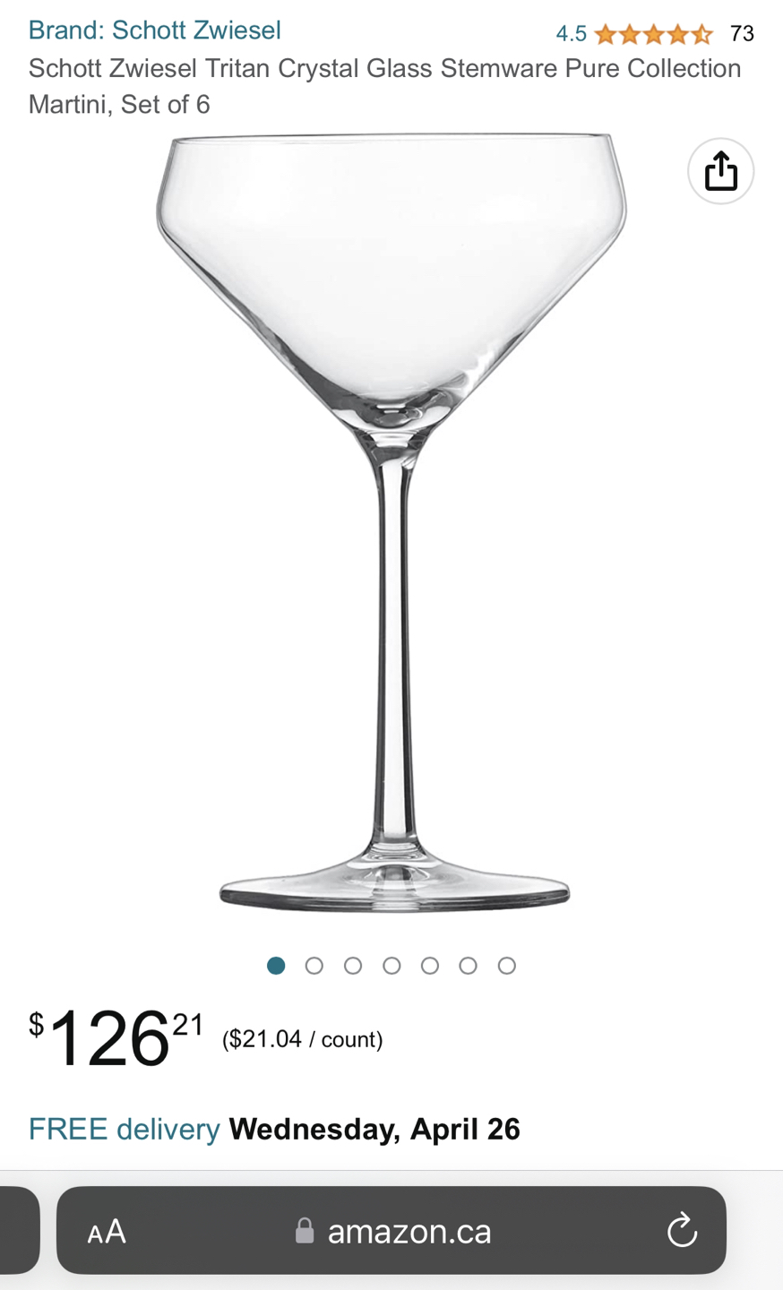 Schott Zwiesel Pure Martini Glasses - Set of 4 - photo 2