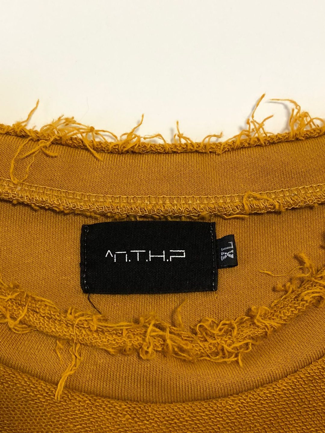 Oversized mustard sweater, distressed style, XL, quality fabric - photo 3