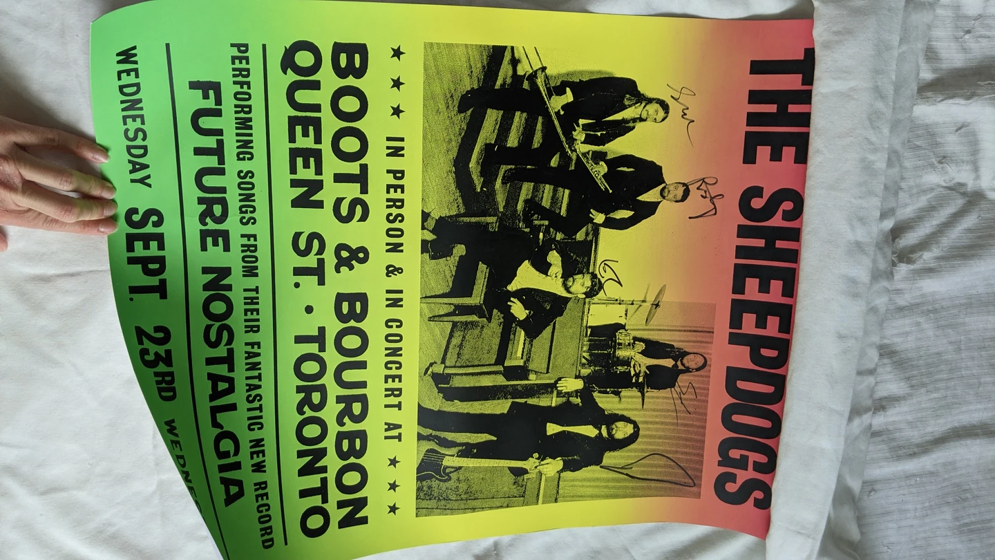 Signed Sheepdogs Concert Poster thumbnail