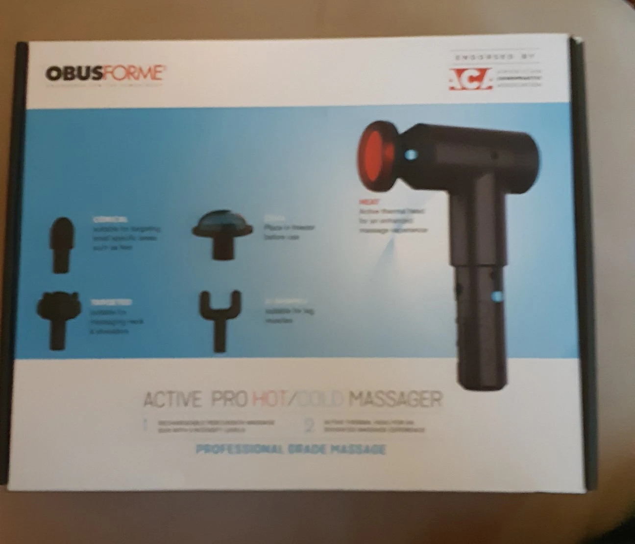 Obus Forme Active Pro hot and cold massage gun thumbnail