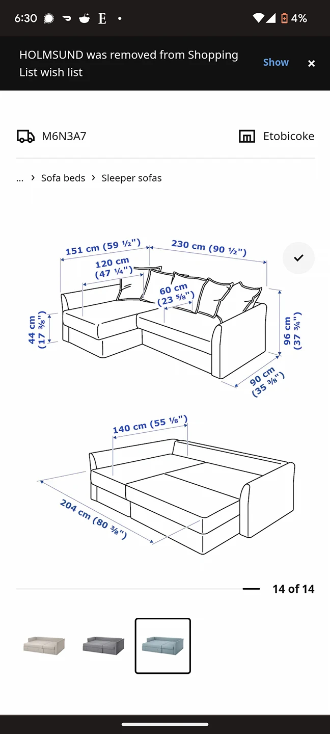 IKEA sofa bed with storage (Holsmund Sofabed) - photo 4
