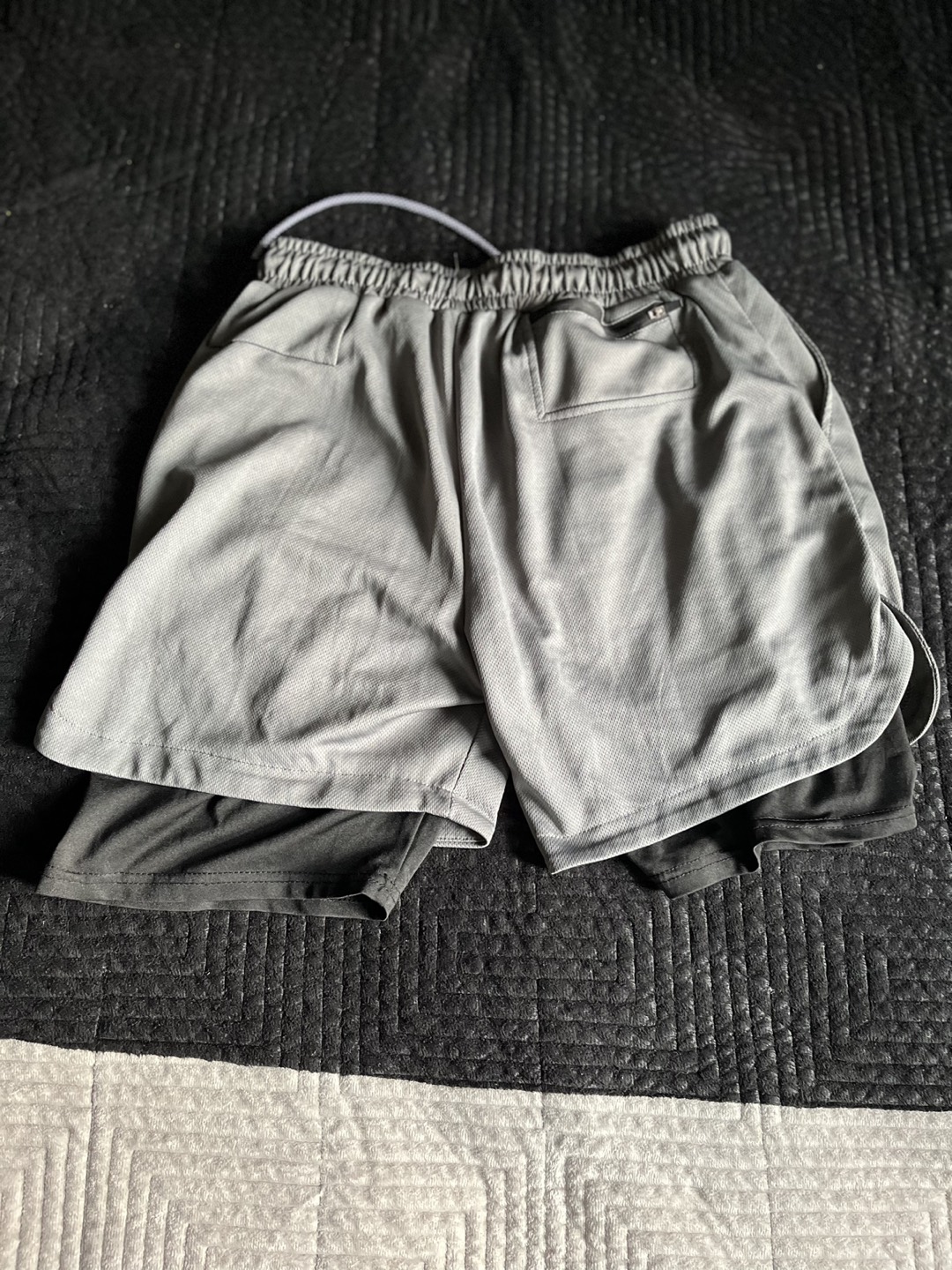 2in1 compression gym shorts