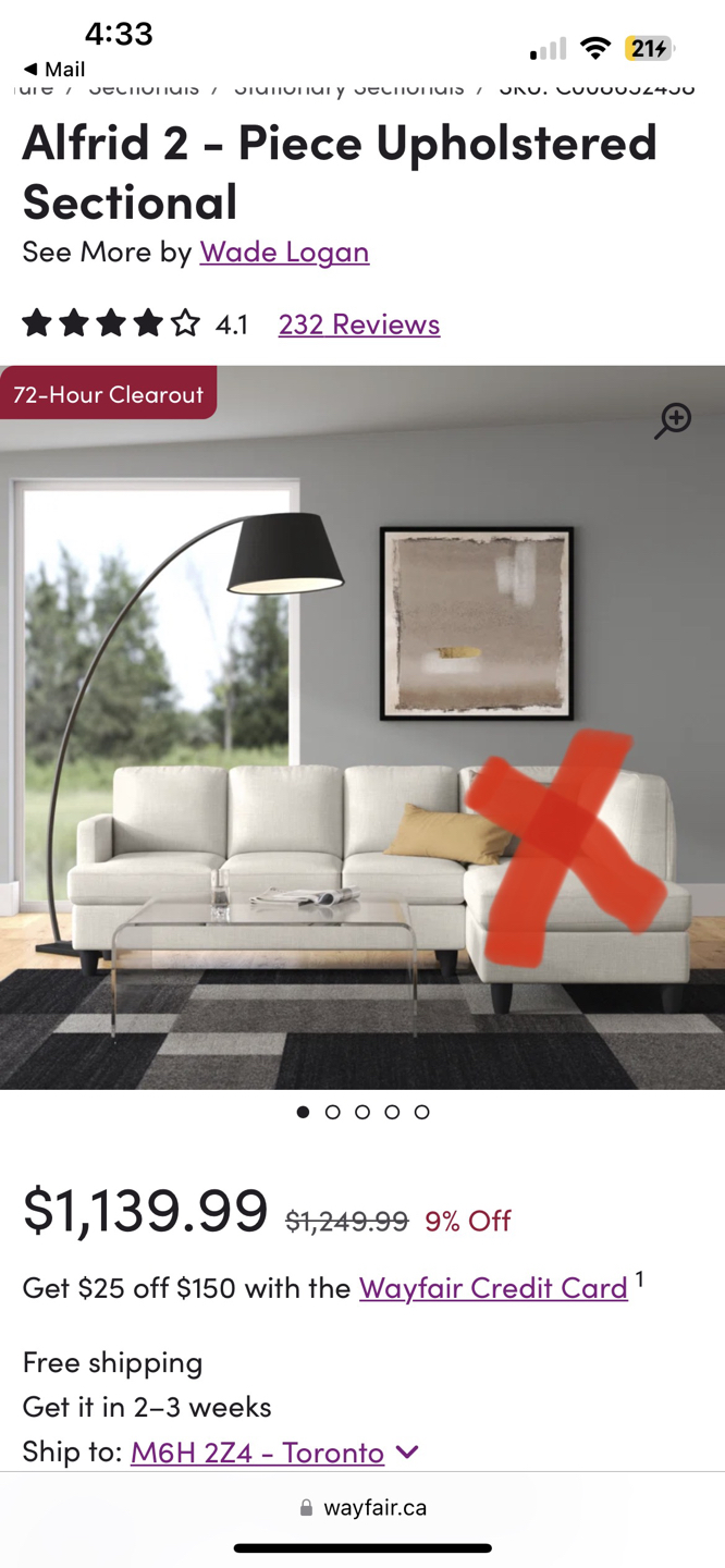 65 “ Sofa for Sale thumbnail