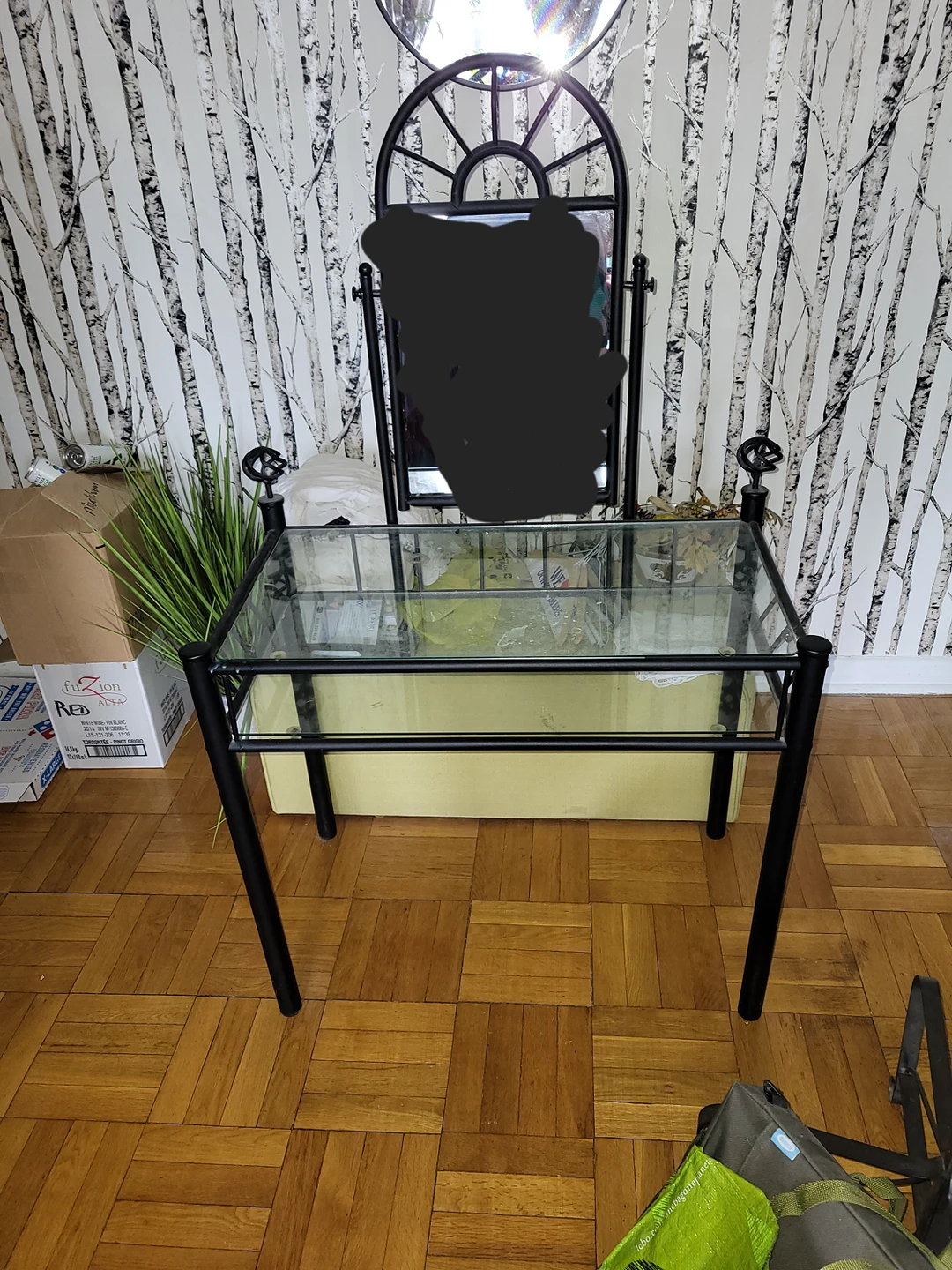 Make up desk with mirror thumbnail
