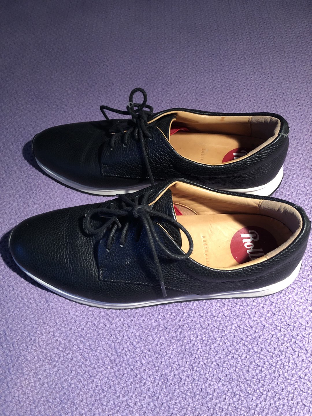 Rollie Derby Black Tumbled Leather Oxfords US10 image indicator(4)