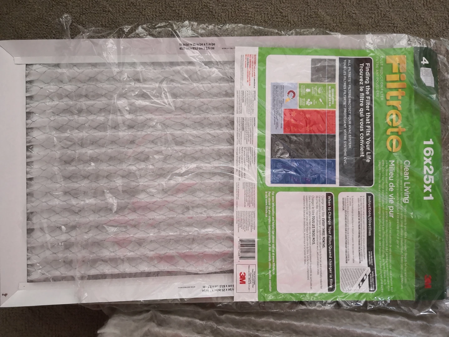 Furnace filters 2 pc (16x25x1)