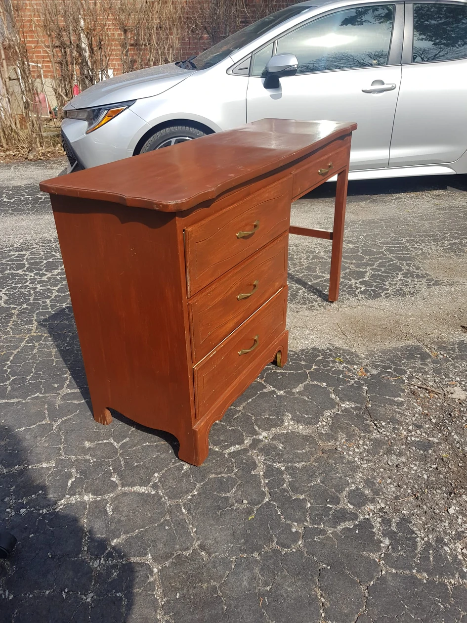 wooden computer desk - photo 4